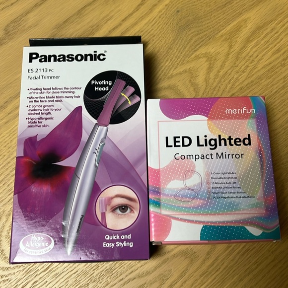 Gift Set! Facial Trimmer & Compact Mirror - Picture 1 of 1